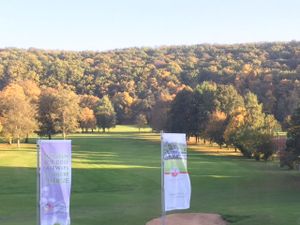 Blick auf den Golfplatz at Restaurant Pizzeria Ambiente in Bad Kissingen
