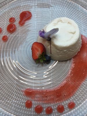 Lavender panna cotta  at Il Cardo e l'Ortica in Mondovi