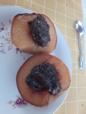 Pesche ripiene at Il Cardo e l'Ortica in Mondovi