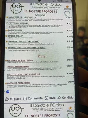 Menu (varia di stagione)  at Il Cardo e l'Ortica in Mondovi