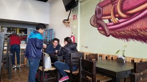 inside at Itacatl Fonda Vegana in Mexico City