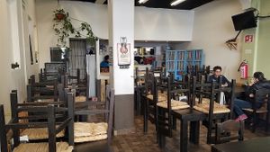 just opening - inside restaurant at Itacatl Fonda Vegana in Mexico City