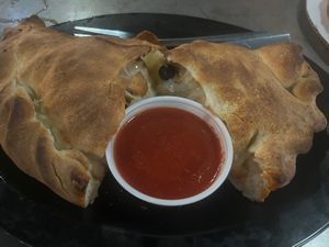 Vegan calzone   at Pizza Madness in Canon City