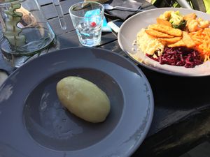 Vegan cepelinas at HBH Vilnius in Vilnius