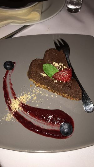 Vegan dessert option at HBH Vilnius in Vilnius