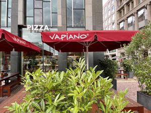 outside at Vapiano in Leipzig