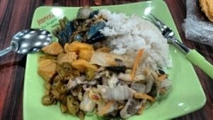 mixed plate at e Veg 益素食 - VivoCity in Central Singapore