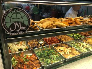 Halal symbol at e Veg 益素食 - VivoCity in Central Singapore