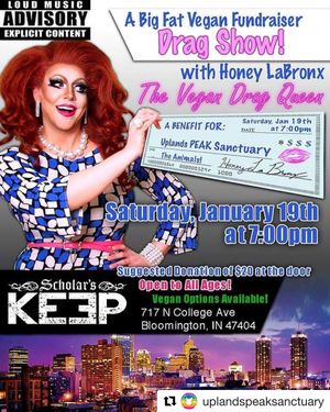 A 2019 event in Bloomington supporting PEAK. at Peak Animal Sanctuary in Freedom