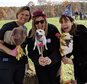 Fun at the PEAKsgiving Photo Booth! at Peak Animal Sanctuary in Freedom