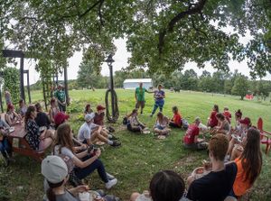 Students from Indiana University visit PEAK. at Peak Animal Sanctuary in Freedom
