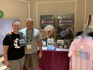 At the 2019 National Animal Rights Conference! at Peak Animal Sanctuary in Freedom