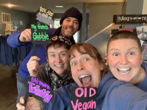 PEAKsgiving prep! at Peak Animal Sanctuary in Freedom