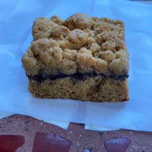 Vegan blueberry coffee cake  at Satellite Cafe in Philadelphia