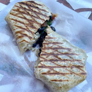 Vegan black bean wrap at Satellite Cafe in Philadelphia