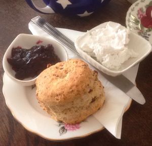 vegan cream tea at Hidden Treasure Tea Room in Exeter