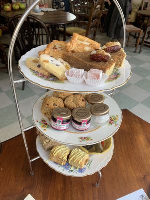 Vegan afternoon tea  at Hidden Treasure Tea Room in Exeter