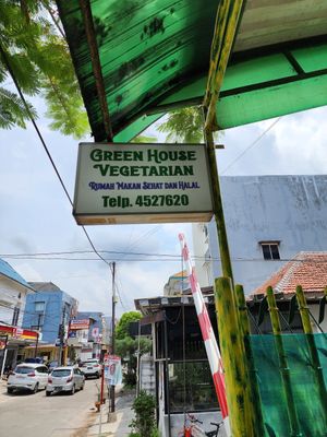 Outside at Green House Vegetarian in Jakarta