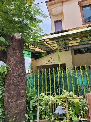 Outside the house at Green House Vegetarian in Jakarta