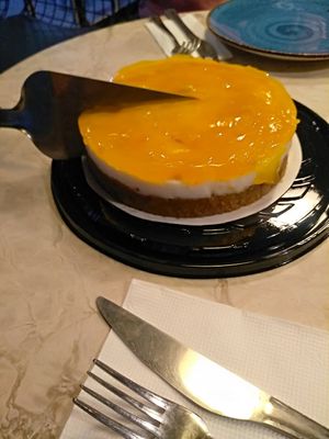 Cheesecake with lemon at Cafe Eli in Izmir