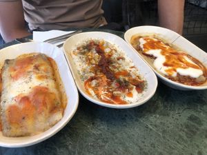 Lasaña, Manti y Berenjena  at Cafe Eli in Izmir