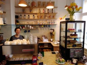 The counter at Coffifee in Stralsund