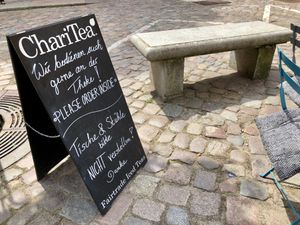 outside at Coffifee in Stralsund