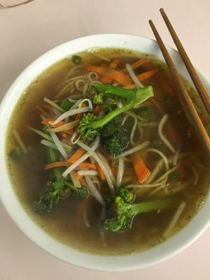 This food is the best truly vegan .. The atmosphere is superb the service great .. Good books to read and music ..ask for the Kampo soup... at Seven Bells Cafe in Tachikawa