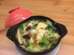 Kam Po Soup. A well balance soup of Oriental herbs to clean,  invigorate and strengthen the body and mind. at Seven Bells Cafe in Tachikawa