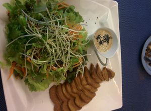 'Chicken' salad with sesame dressing at Taitong Cafe in Phuket