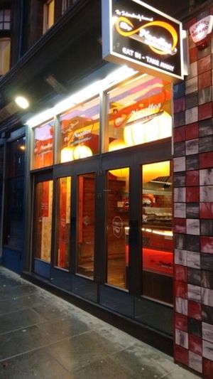 outside at Dr Noodles in Dundee