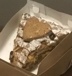 Apple pie (not so good) and lavender cookie (really good) at La Verde in Lima