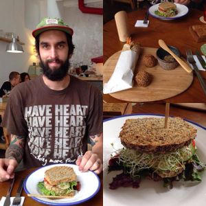 Schawarma and La Verde sandwiches at La Verde in Lima