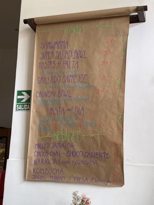 Day menu #Veganuary at La Verde in Lima