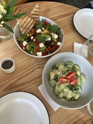 Salad and Gnocchi  at La Verde in Lima