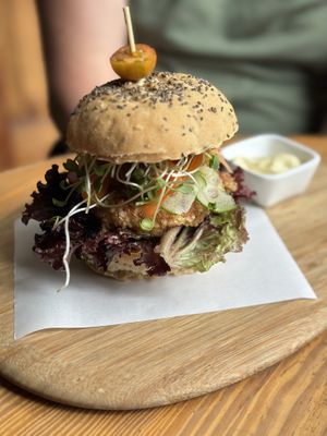 Veggie burger  at La Verde in Lima