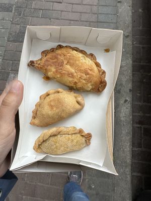 Three types of empanadas   at La Verde in Lima
