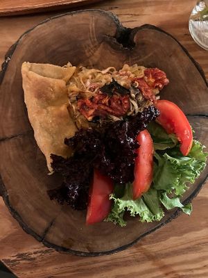 Isnt this quiche beautiful!?!?!?! at La Verde in Lima