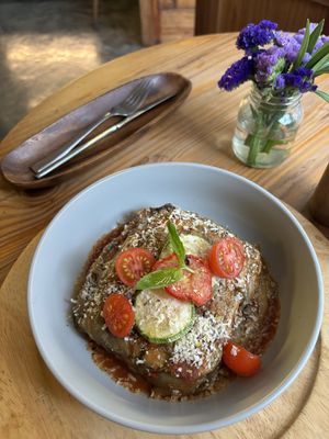 eggplant lasagnaa  at La Verde in Lima