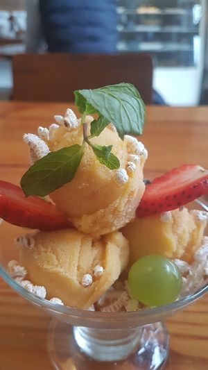 ice cream (sorbet) at La Verde in Lima