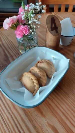 Empanadas de quinua, pesto y tomate at La Verde in Lima