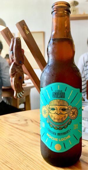 A variety of wines and craft beers - this one is Peruvian! at La Verde in Lima