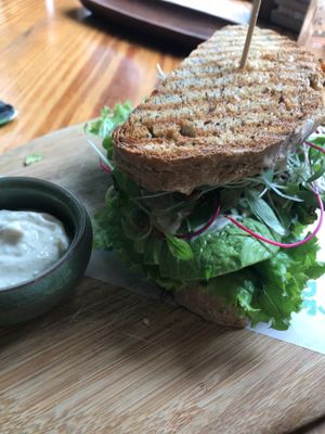 Sandwich with avocado and sprouts  at La Verde in Lima