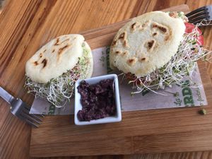Arepas  at La Verde in Lima