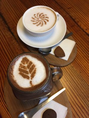 Cappuccino and chocolate dream at La Verde in Lima