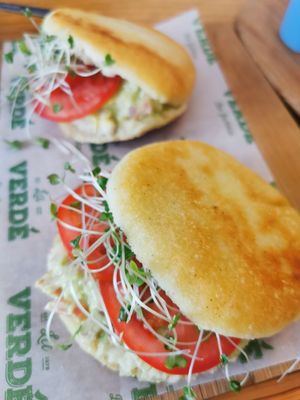 Arepas at La Verde in Lima