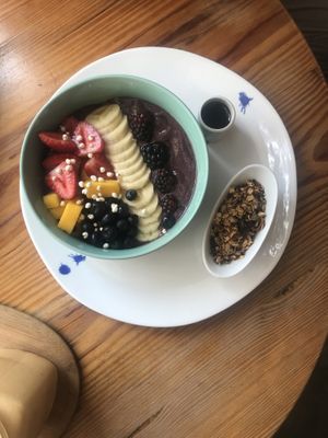 Açaí bowl - so delicious! at La Verde in Lima