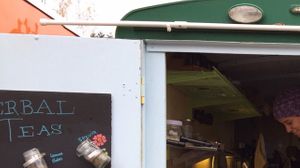 front of the juice bar at Essential Juices and Smoothies - Food Cart in Portland