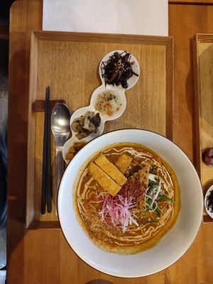 Lunch serving at Gomacro in Kyoto