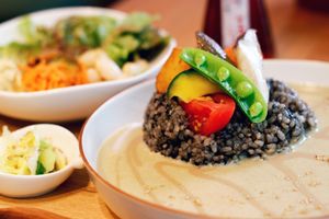 White sesame curry at Gomacro in Kyoto
